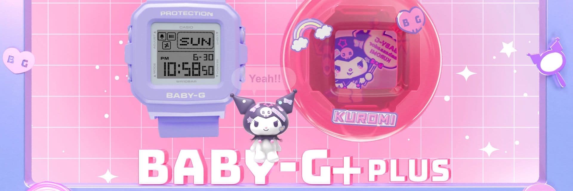 BABYG+PLUS Watches x Kuromi Banner